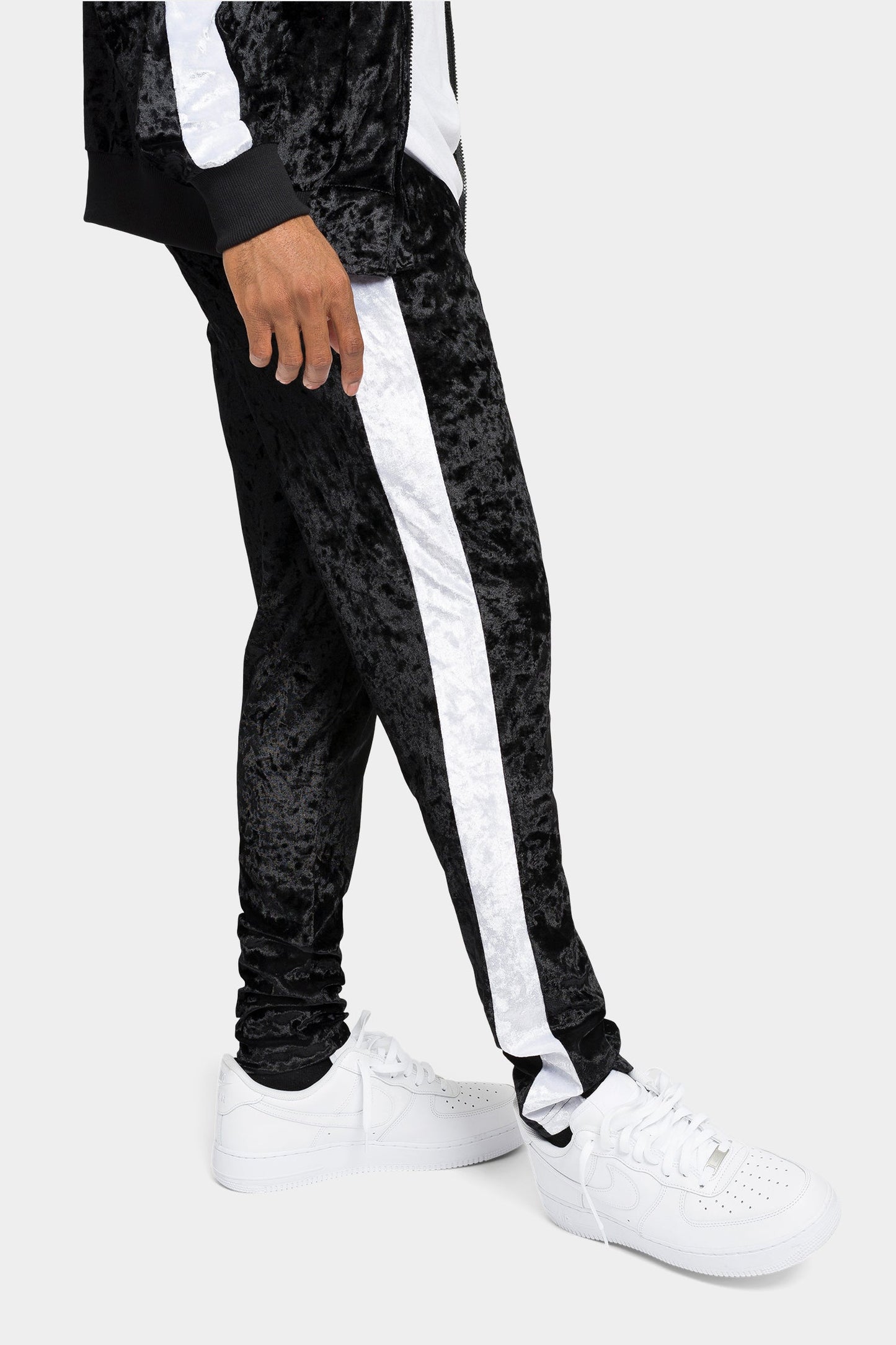 Accented Velour Track Suit