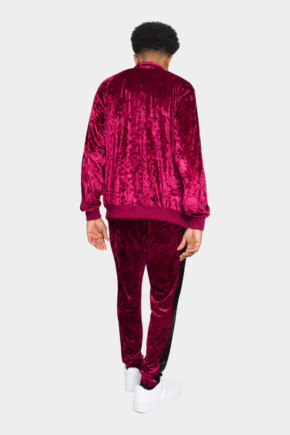 Accented Velour Track Suit