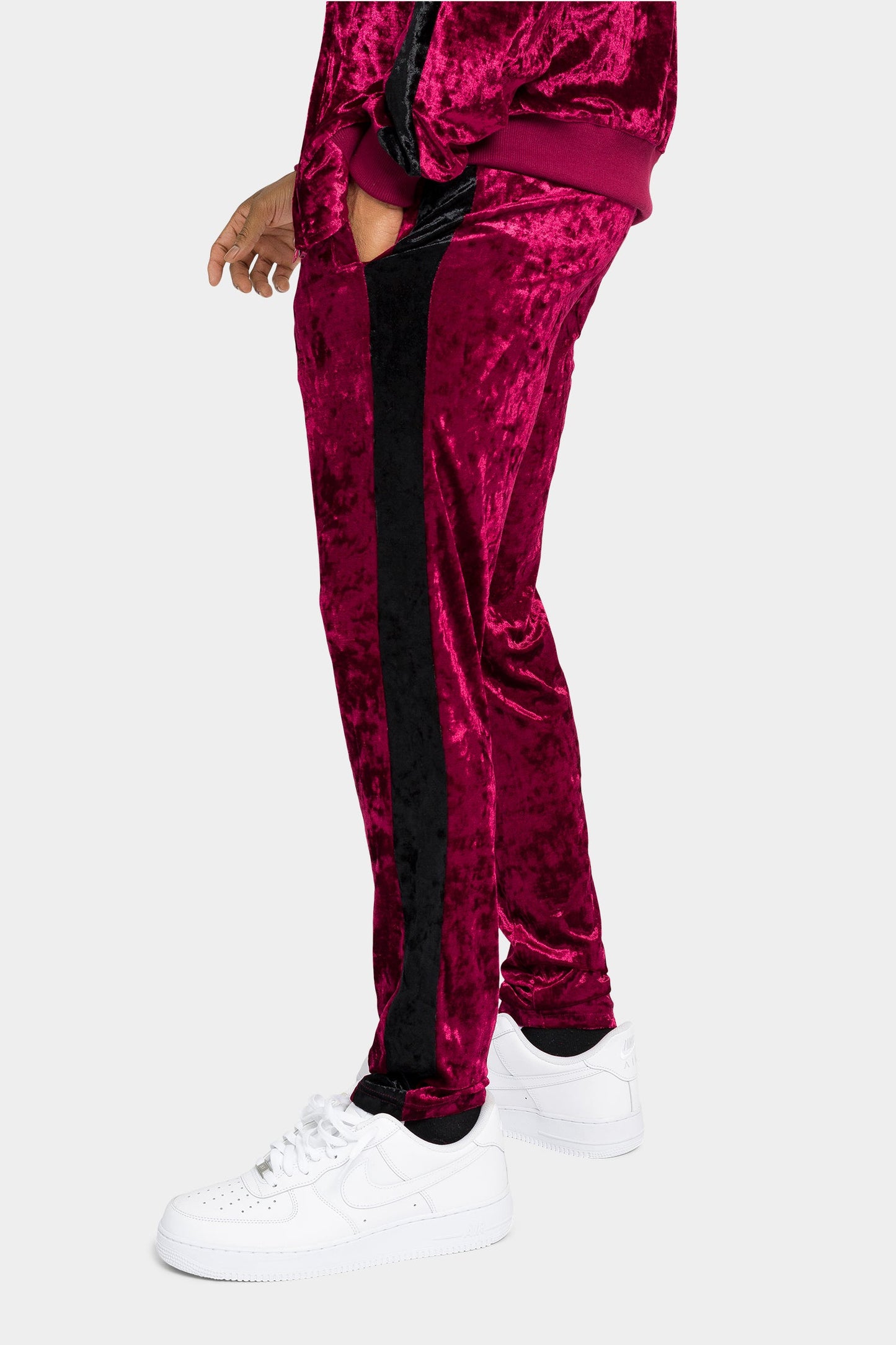 Accented Velour Track Suit
