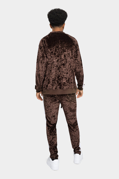 Accented Velour Track Suit