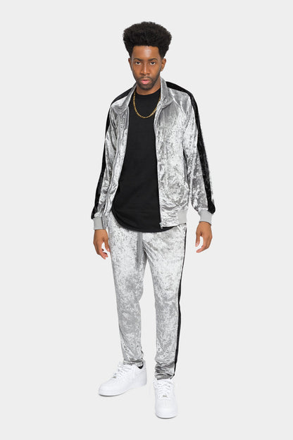 Accented Velour Track Suit