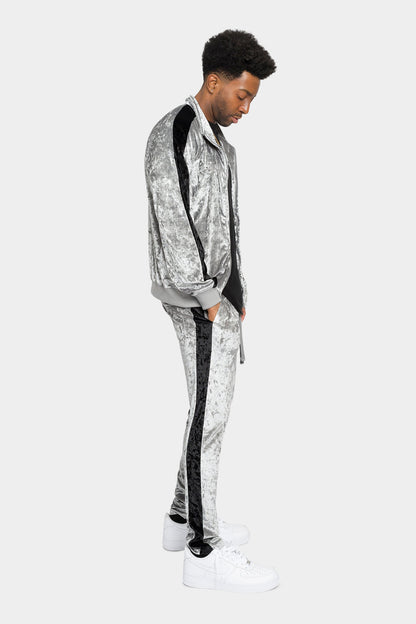 Accented Velour Track Suit