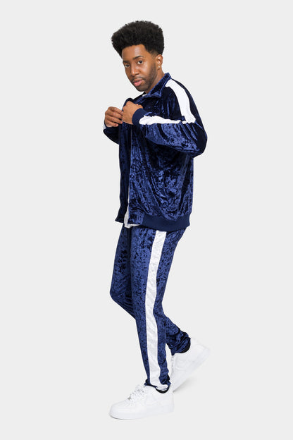 Accented Velour Track Suit