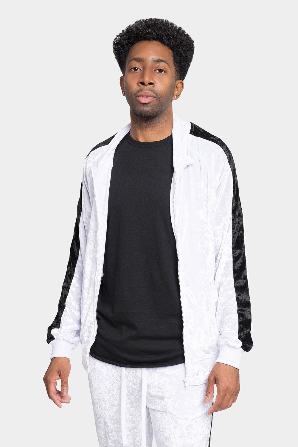 Accented Velour Track Suit