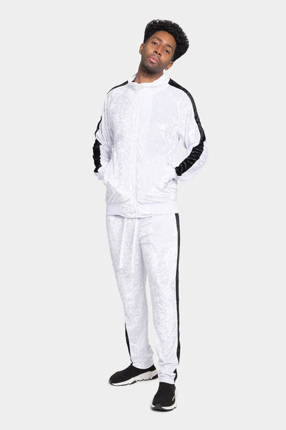Accented Velour Track Suit