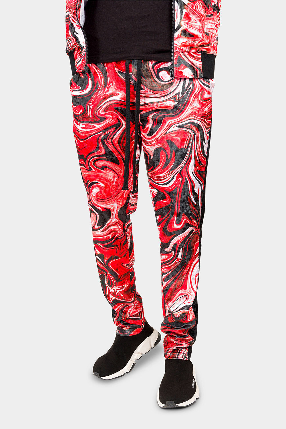 Marble Velour Velvet Trackset
