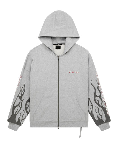 STINGER EKCESS ZIP HOODIE GREY MARLE