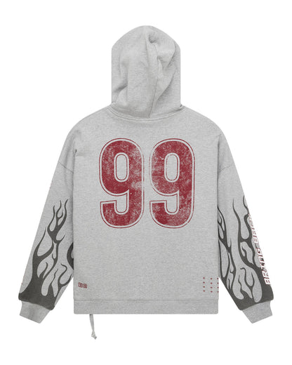 STINGER EKCESS ZIP HOODIE GREY MARLE