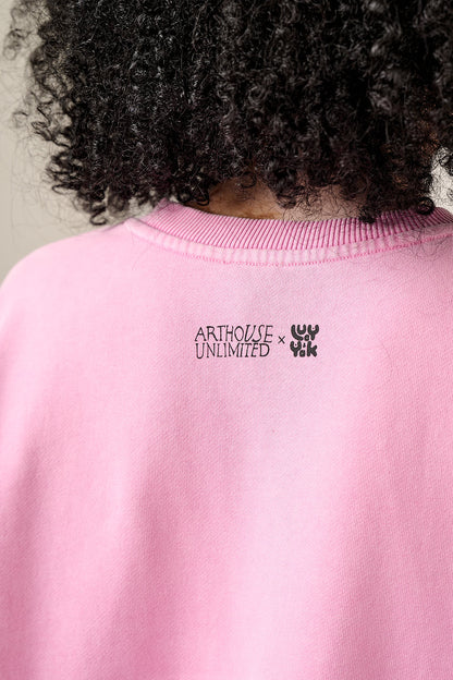 L.E Sutton -  Cotton Jersey Oversized Sweatshirt in Arthouse & Yak: Girash Print