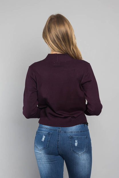 Women's Classic 3/4 Sleeve Cropped Cardigan