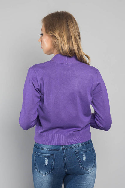 Women's Classic 3/4 Sleeve Cropped Cardigan