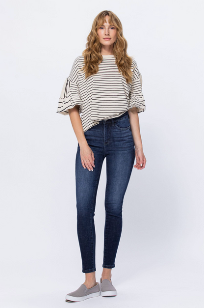 Judy Blue Tummy Control Top Skinny Jeans - Dark Wash