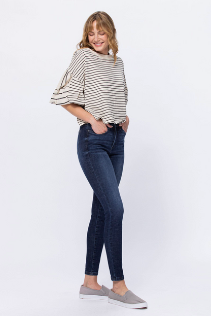 Judy Blue Tummy Control Top Skinny Jeans - Dark Wash