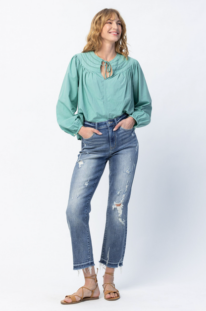 Judy Blue Release Hem Straight Jeans