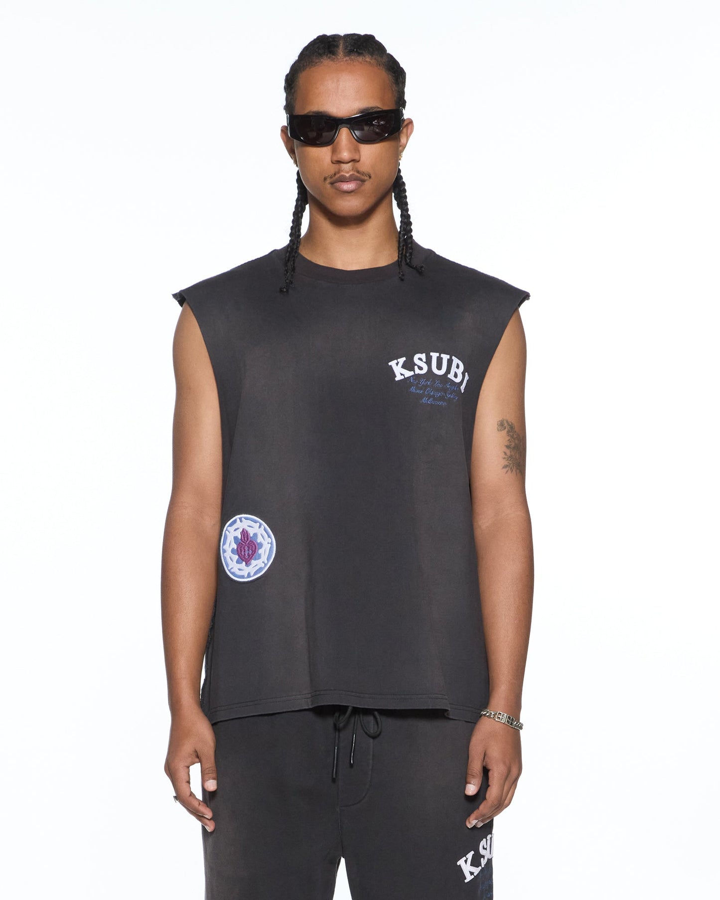 GENESIS EKCESS CUT OFF TANK CHARCOAL FADE