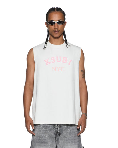 LAYBEL EKCESS CUT OFF TEE TRU WHITE