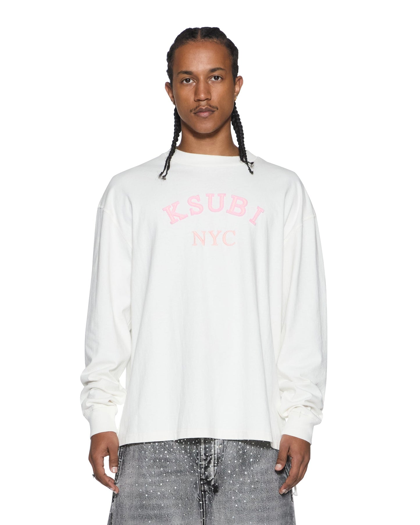 LAYBEL EKCESS LS TEE TRU WHITE