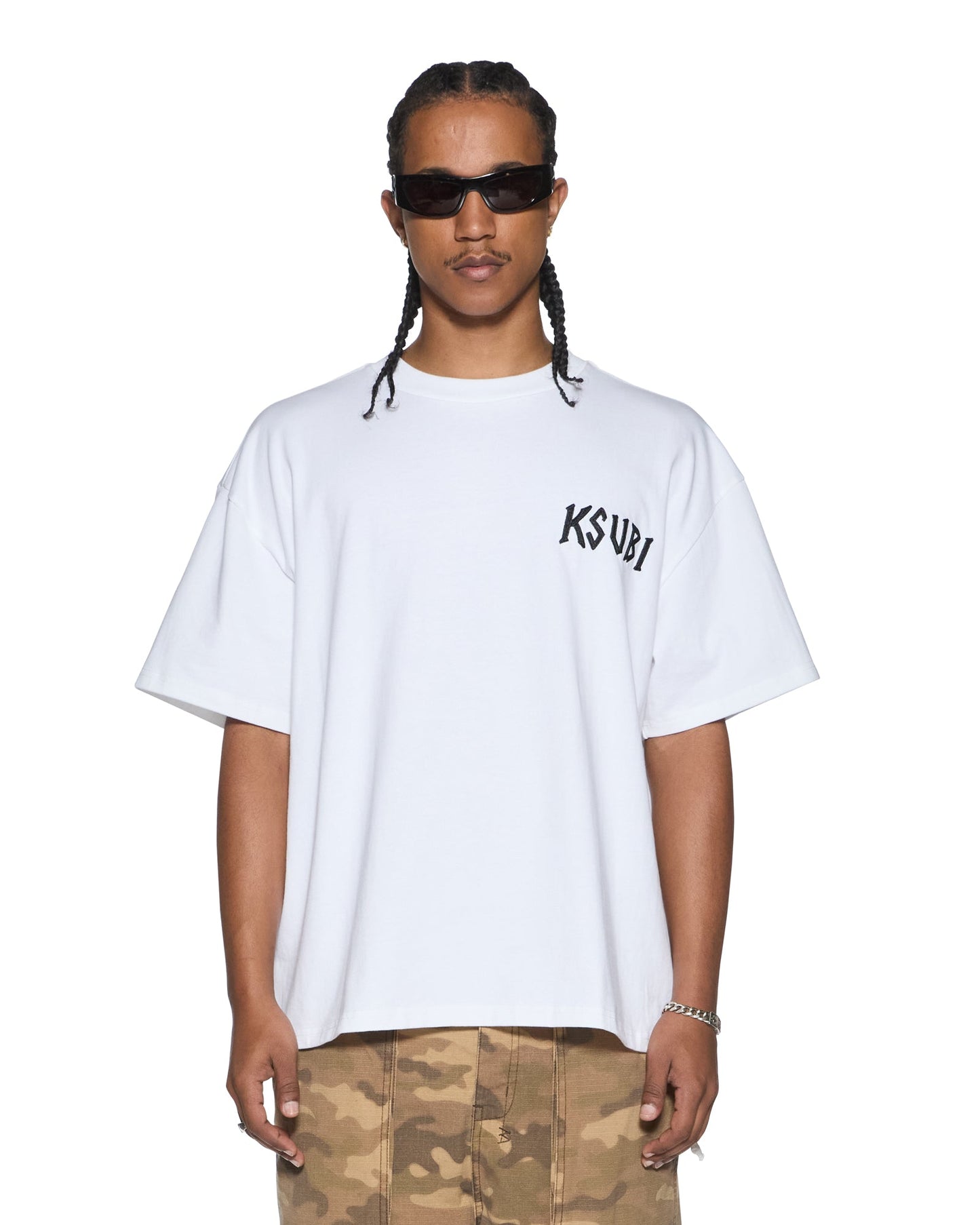 STAY UP EKCESS SS TEE TRU WHITE