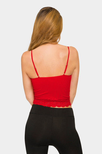 Lace Detail Seamless Cami Top