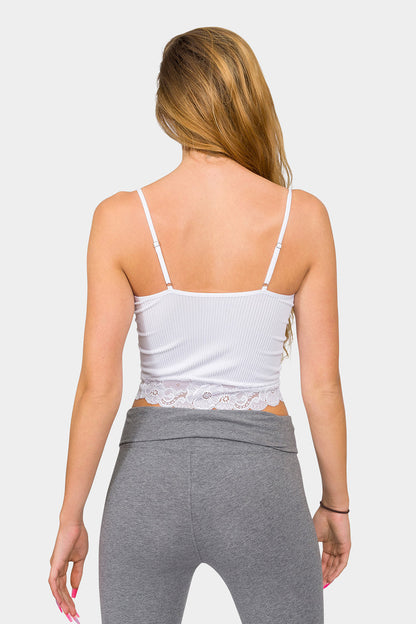 Lace Detail Seamless Cami Top