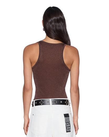 ORIGIN KNIT TANK STONE LUREX
