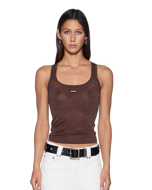 ORIGIN KNIT TANK STONE LUREX