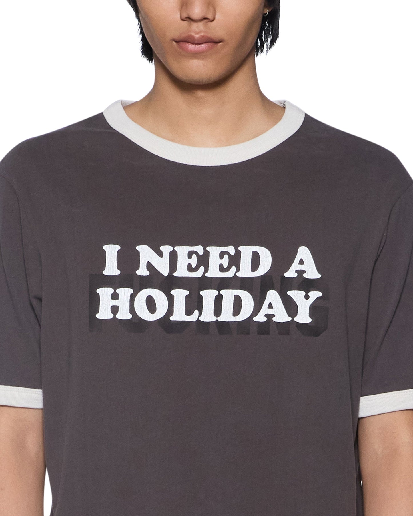 HOLIDAY RINGER SS TEE FADED BLACK
