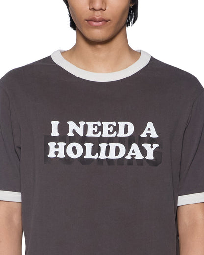 HOLIDAY RINGER SS TEE FADED BLACK