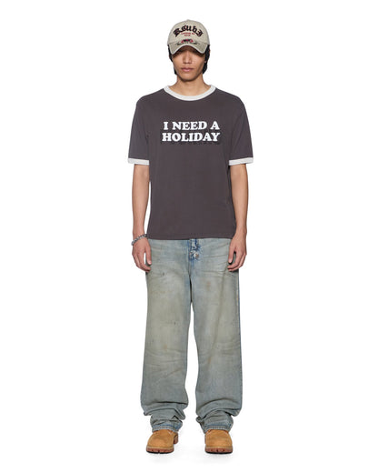 HOLIDAY RINGER SS TEE FADED BLACK