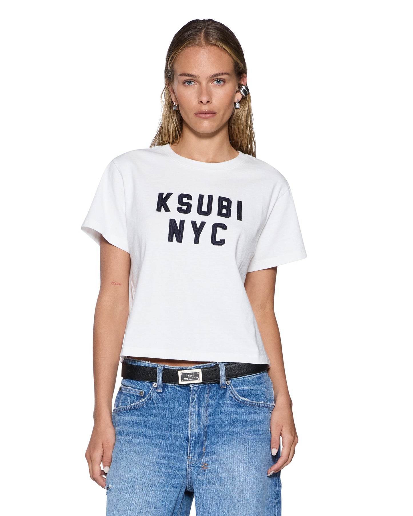 NYC SHRUNKEN SS TEE WHITE