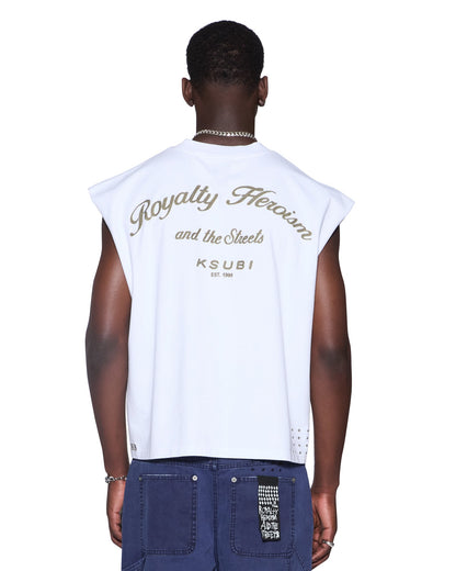 ROYALTY HALEN CUT OFF TRU WHITE