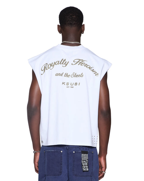ROYALTY HALEN CUT OFF TRU WHITE