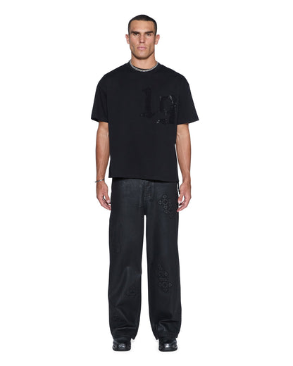 STARDOM EKCESS SS TEE JET BLACK CRYSTAL