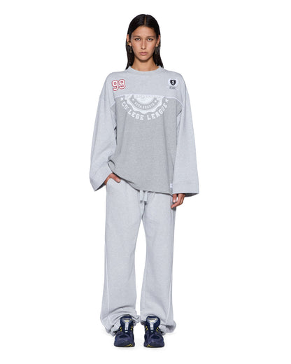 VARSITY BOYFRIEND LS TEE GREY