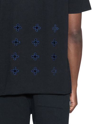 4X4 PAISE BIGGIE SS TEE COBALT BLACK