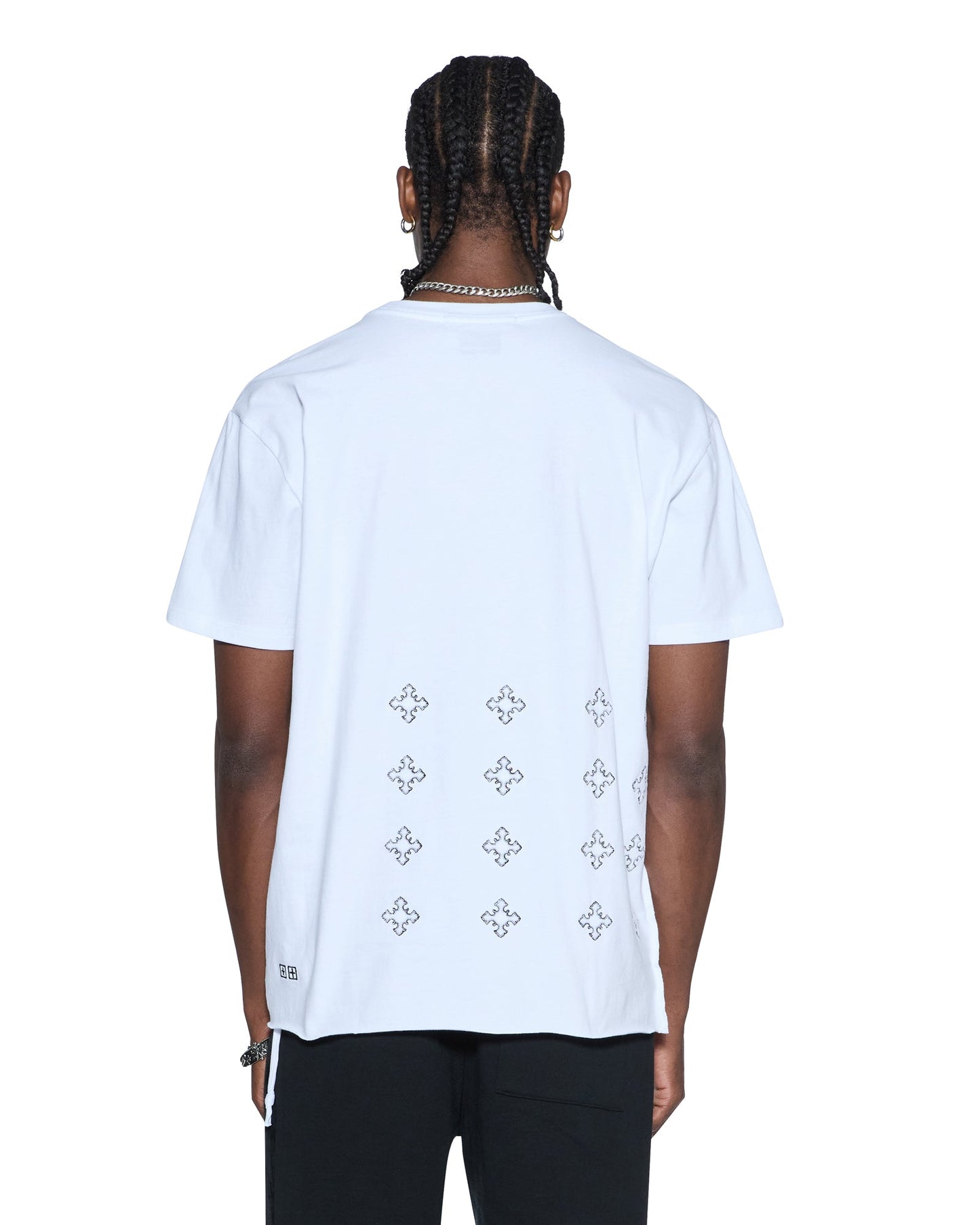 4X4 PAISE BIGGIE SS TEE WHITE BLACK