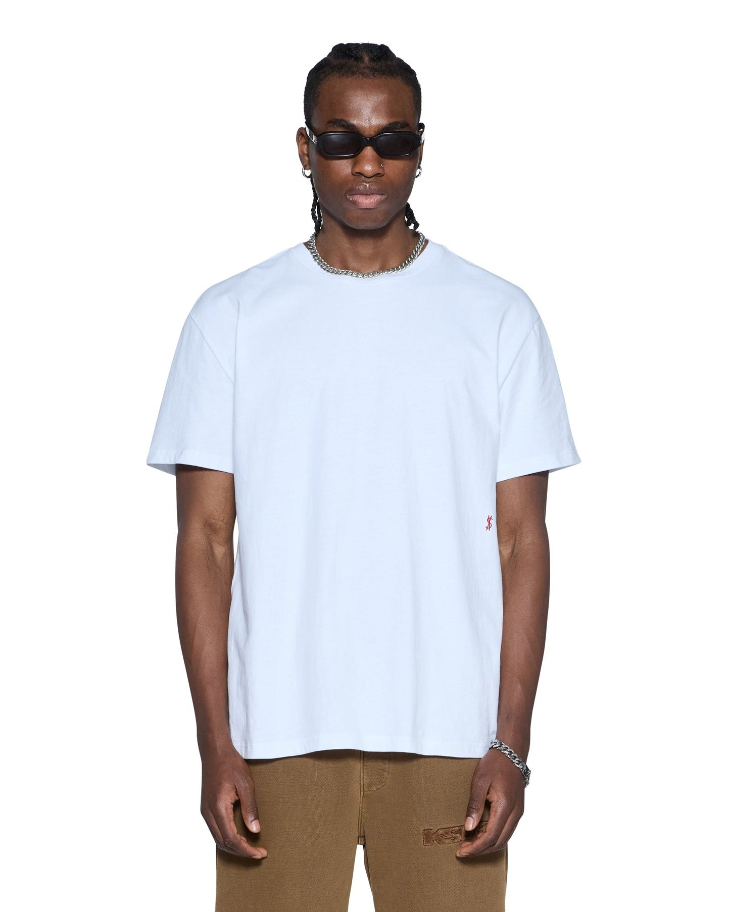 4X4 PAISE BIGGIE SS TEE WHITE RED