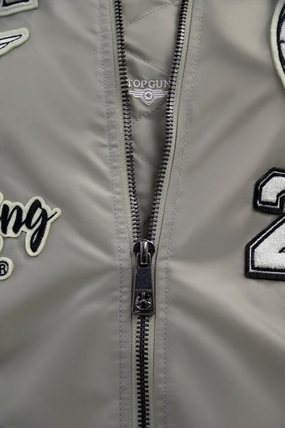 Top Gun "Flying Legend" Nylon Embroidery Patched Varsity Jacket