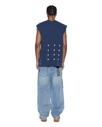 ALL DAY BIGGIE CUT OFF TEE DEEP