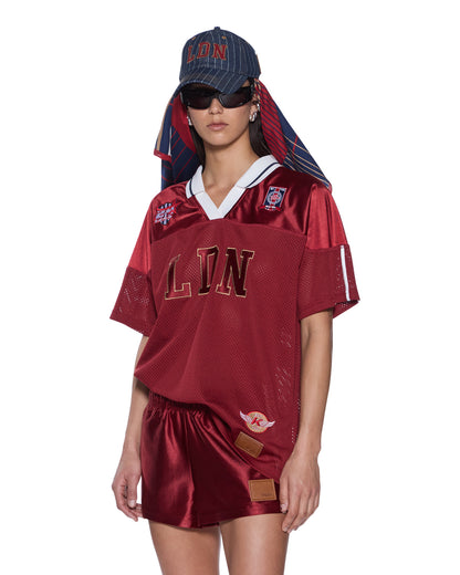 LDN BOYFRIEND SS JERSEY GARNET