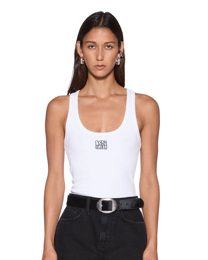 STACKED ORIGIN TANK WHITE