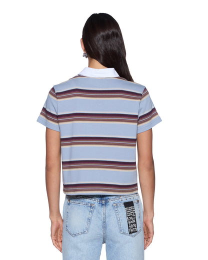 SOTT SHRUNKEN POLO MULTI STRIPE