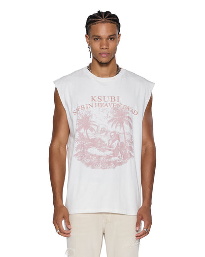 PARADISO CUT OFF TEE VINTAGE WHITE