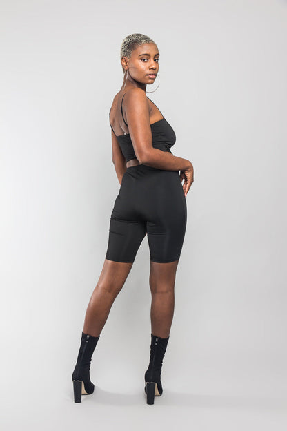 Buckled Crop Top Set