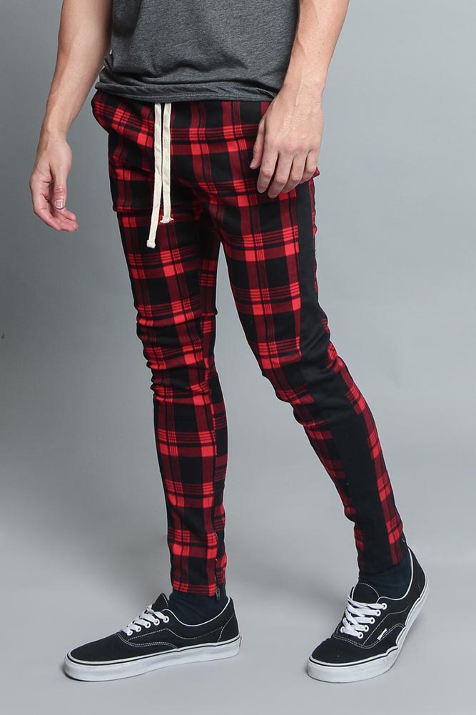 Plaid Track Pants