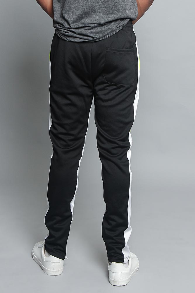 Tri Colored Color Blocked Track Pants