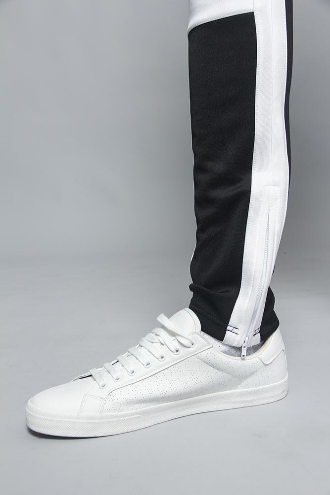 Tri Colored Color Blocked Track Pants