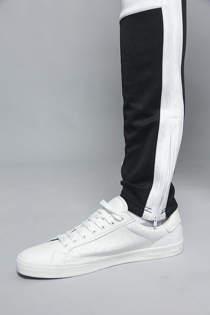Tri Colored Color Blocked Track Pants