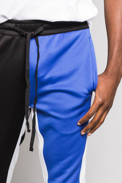 Two Tone Color Blocked Track Pants
