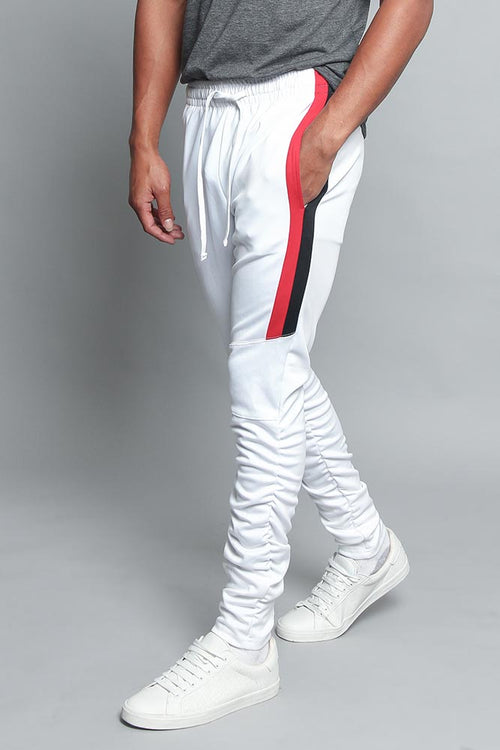 Scrunched Bungee Double Striped Track Pants